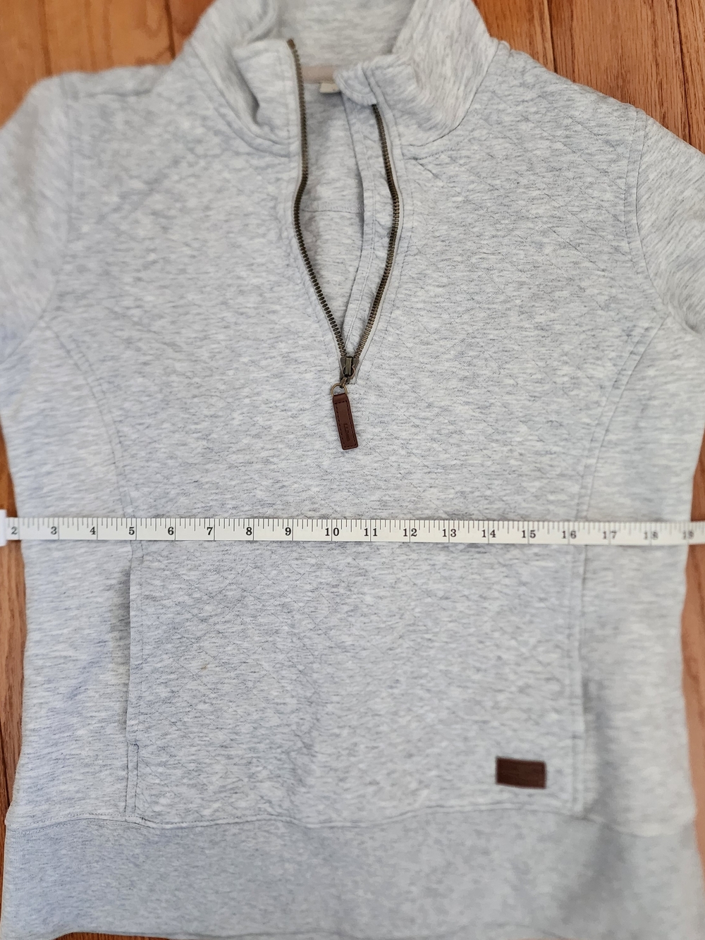 L.L. Bean Women’s Light Gray Quarter-Zip Pullover Sweater - Picture 5 of 6